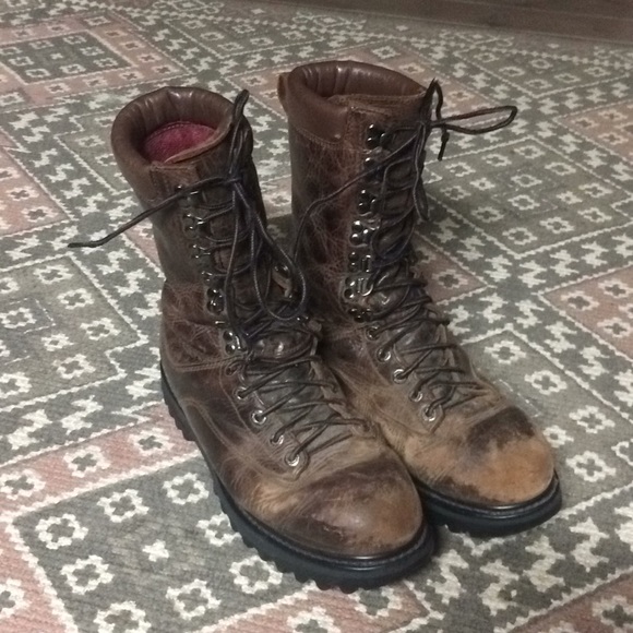 vintage leather work boots